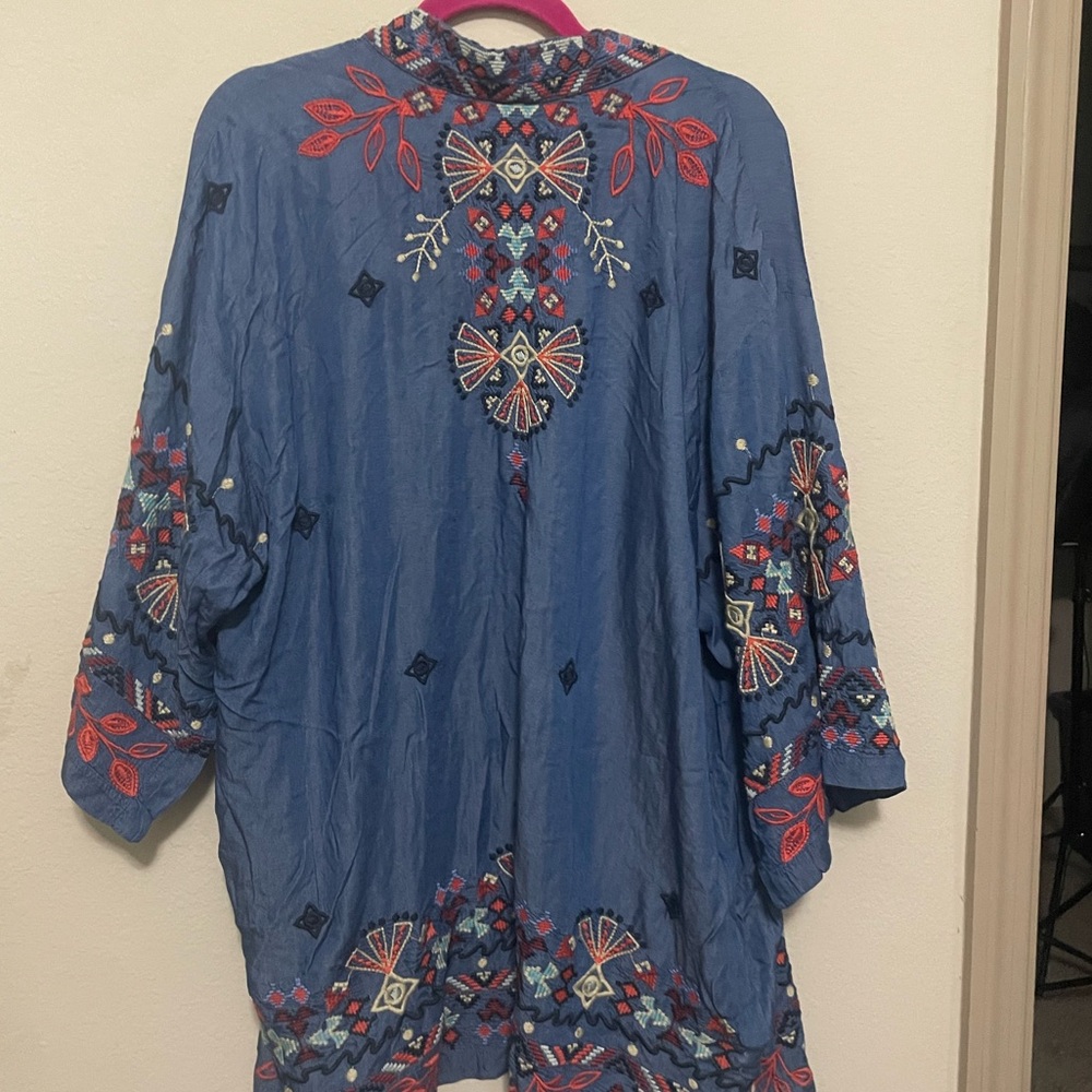 Johnny Was Mareen Chambray Kimono: XL - Picture 8 of 8
